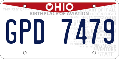 OH license plate GPD7479
