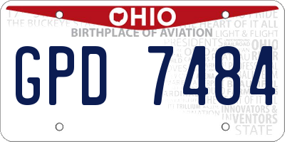 OH license plate GPD7484