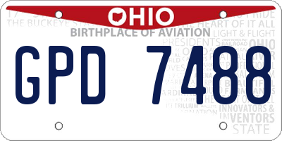 OH license plate GPD7488