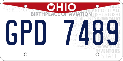 OH license plate GPD7489