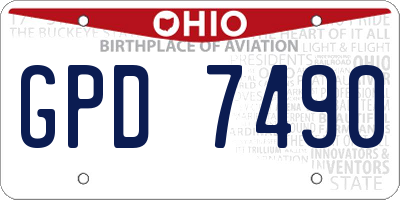 OH license plate GPD7490