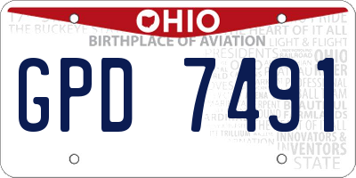 OH license plate GPD7491