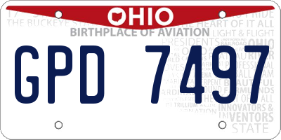 OH license plate GPD7497