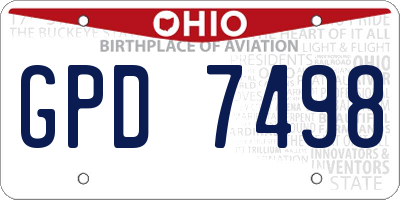 OH license plate GPD7498
