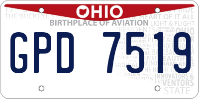 OH license plate GPD7519