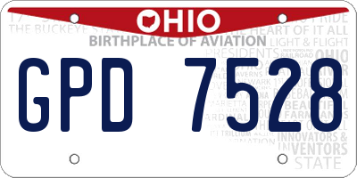 OH license plate GPD7528