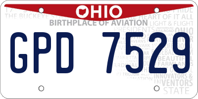 OH license plate GPD7529