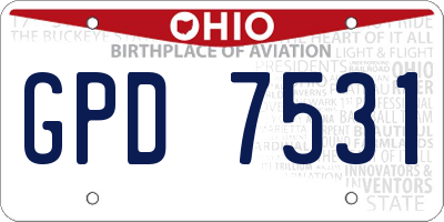 OH license plate GPD7531