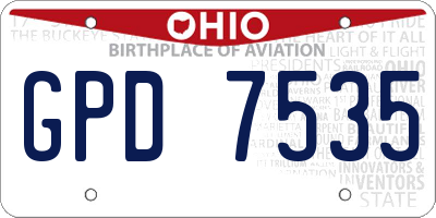 OH license plate GPD7535