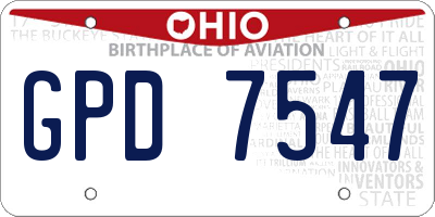 OH license plate GPD7547