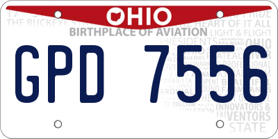 OH license plate GPD7556