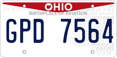 OH license plate GPD7564