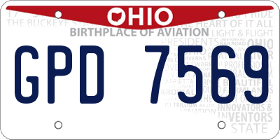 OH license plate GPD7569
