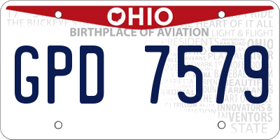 OH license plate GPD7579
