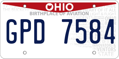 OH license plate GPD7584