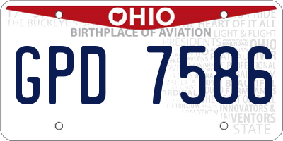 OH license plate GPD7586