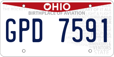 OH license plate GPD7591