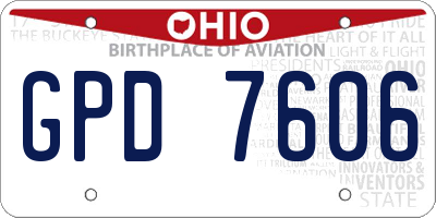 OH license plate GPD7606