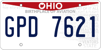 OH license plate GPD7621