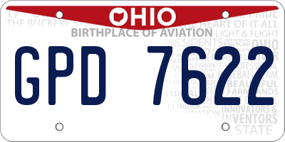 OH license plate GPD7622