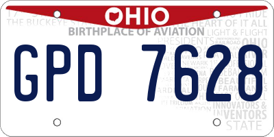 OH license plate GPD7628