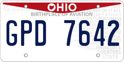 OH license plate GPD7642