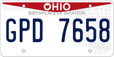 OH license plate GPD7658