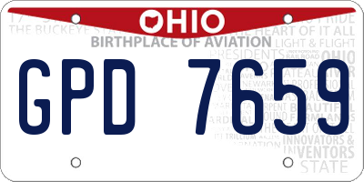 OH license plate GPD7659