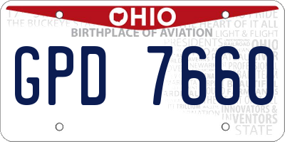 OH license plate GPD7660
