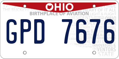 OH license plate GPD7676