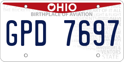 OH license plate GPD7697