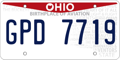 OH license plate GPD7719