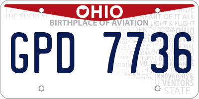 OH license plate GPD7736