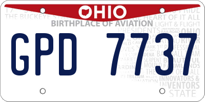 OH license plate GPD7737