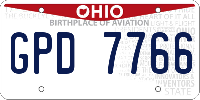 OH license plate GPD7766