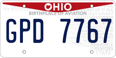 OH license plate GPD7767