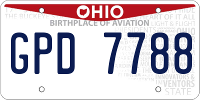 OH license plate GPD7788