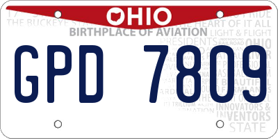 OH license plate GPD7809