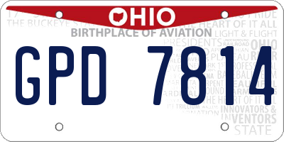 OH license plate GPD7814