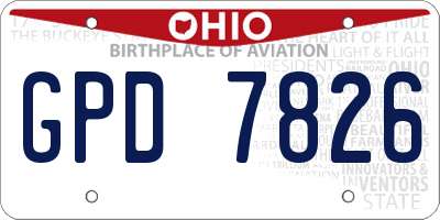 OH license plate GPD7826