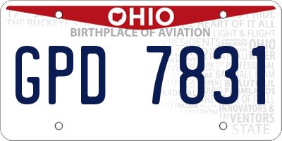 OH license plate GPD7831