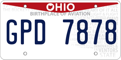 OH license plate GPD7878