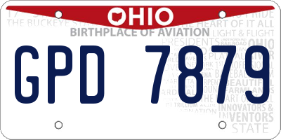 OH license plate GPD7879