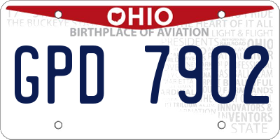 OH license plate GPD7902