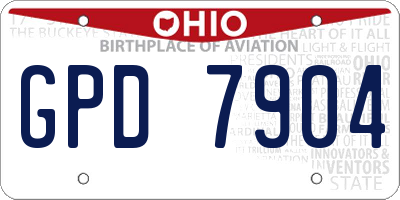 OH license plate GPD7904
