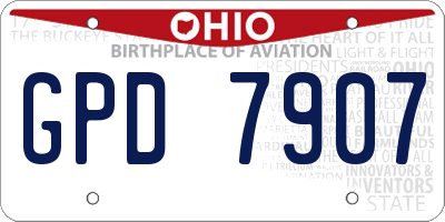 OH license plate GPD7907