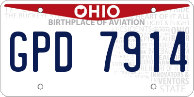 OH license plate GPD7914