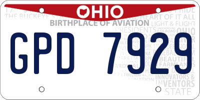 OH license plate GPD7929