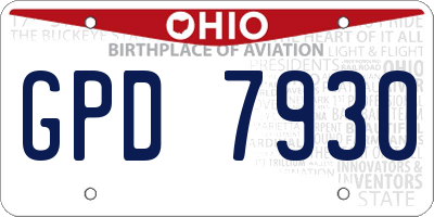 OH license plate GPD7930
