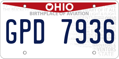 OH license plate GPD7936